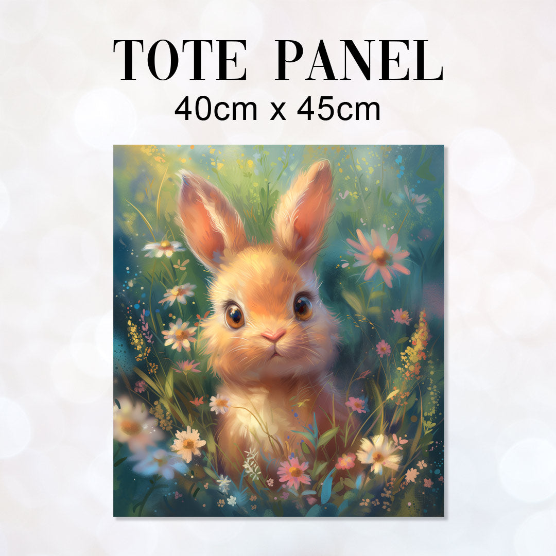 TOTE Fabric Bag Panel Cute Bunny Ruby TP-305