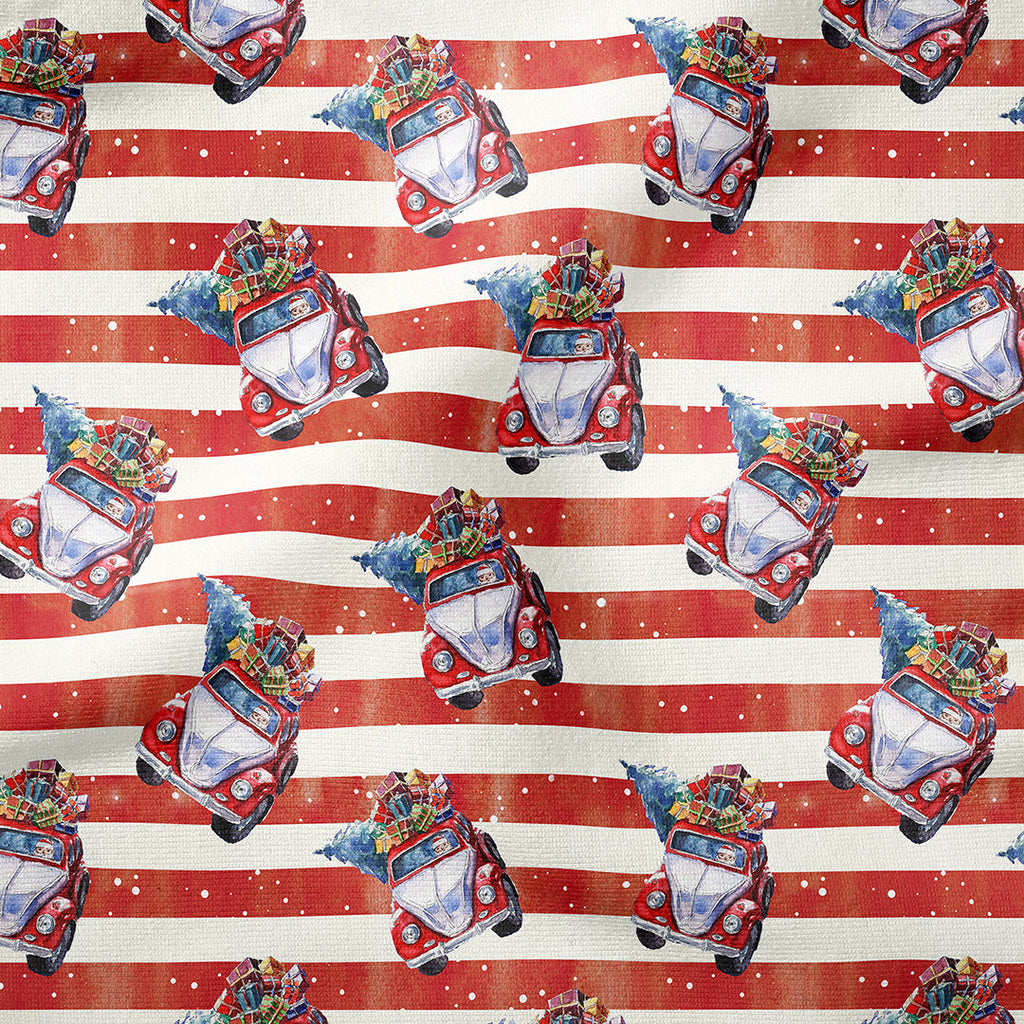Santa Truck Fabric