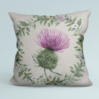 CUSHION Fabric Panel Scottish Thistle Grey SC-13