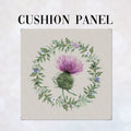 CUSHION Fabric Panel Scottish Thistle Grey SC-13