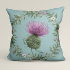 CUSHION Fabric Panel Scottish Thistle Blue SC-14