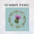 CUSHION Fabric Panel Scottish Thistle Blue SC-14