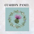 CUSHION Fabric Panel Scottish Thistle Blue SC-14