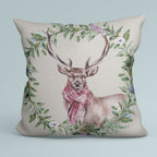 CUSHION Fabric Panel Stag with Scarf Grey SC-30