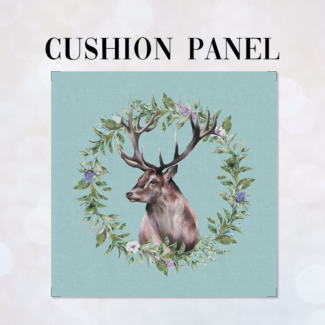 CUSHION Fabric Panel Stag Blue SC-4