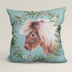 CUSHION Fabric Panel Shetland Pony Blue SC-5