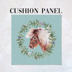 CUSHION Fabric Panel Shetland Pony Blue SC-5