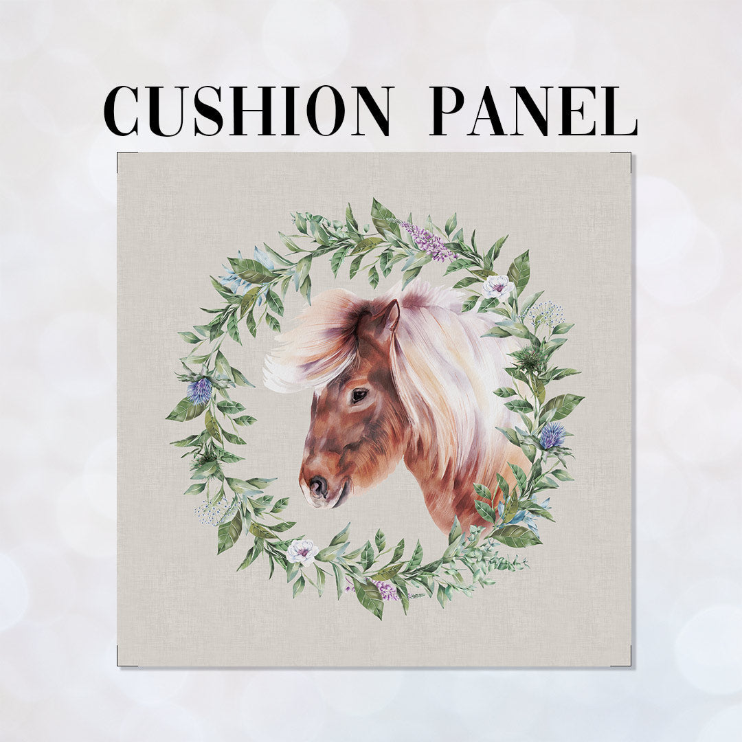 CUSHION Fabric Panel Shetland Pony Grey SC-6