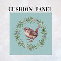 CUSHION Fabric Panel Scottish Bird Blue SC-9