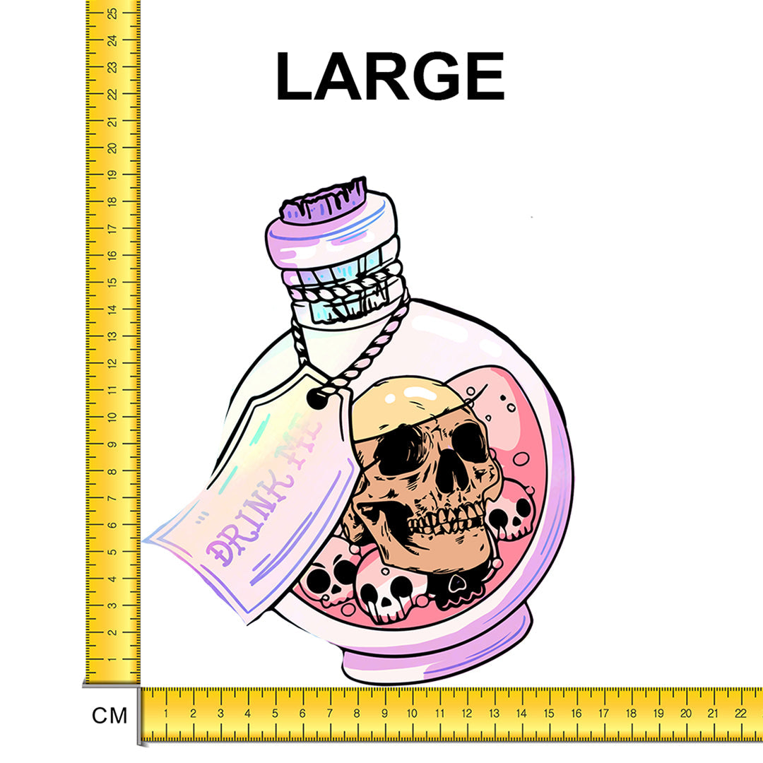 Skull Potion Iron on Fabric Heat Transfer DTF-88