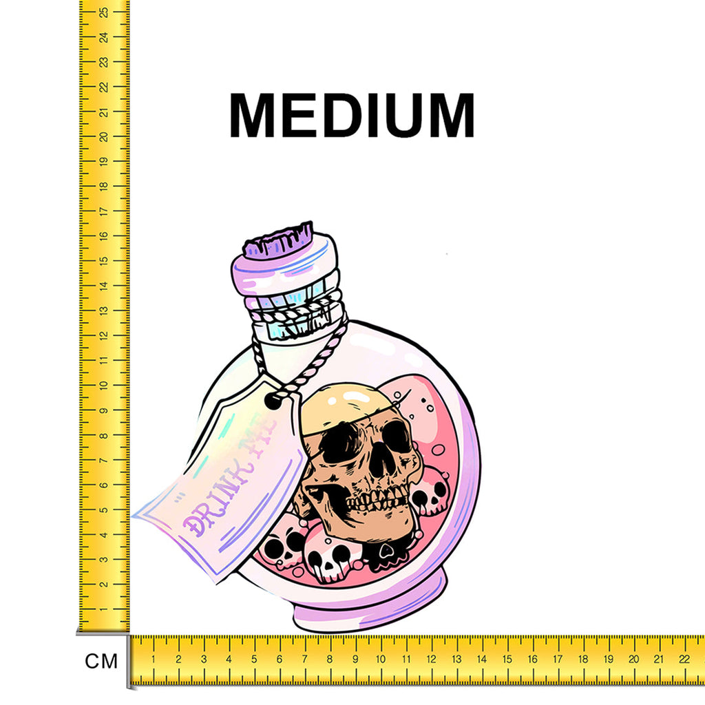 Skull Potion Iron on Fabric Heat Transfer DTF-88
