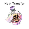 Skull Potion Iron on Fabric Heat Transfer DTF-88