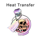 Skull Potion Iron on Fabric Heat Transfer DTF-88