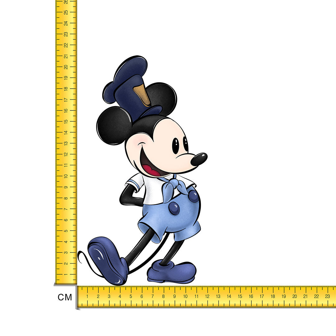 Steamboat Willie Blue Iron on Fabric Heat Transfer DTF-185