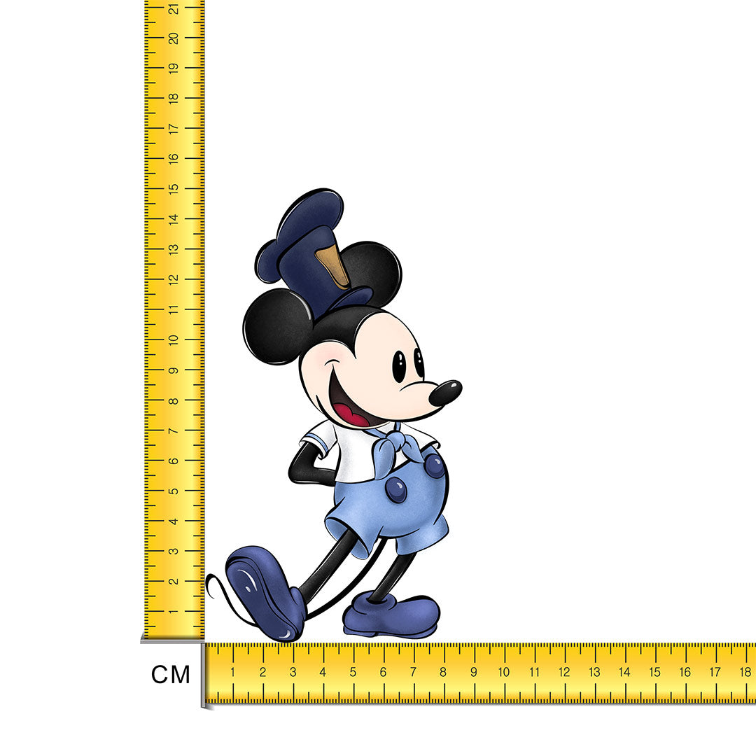 Steamboat Willie Blue Iron on Fabric Heat Transfer DTF-185
