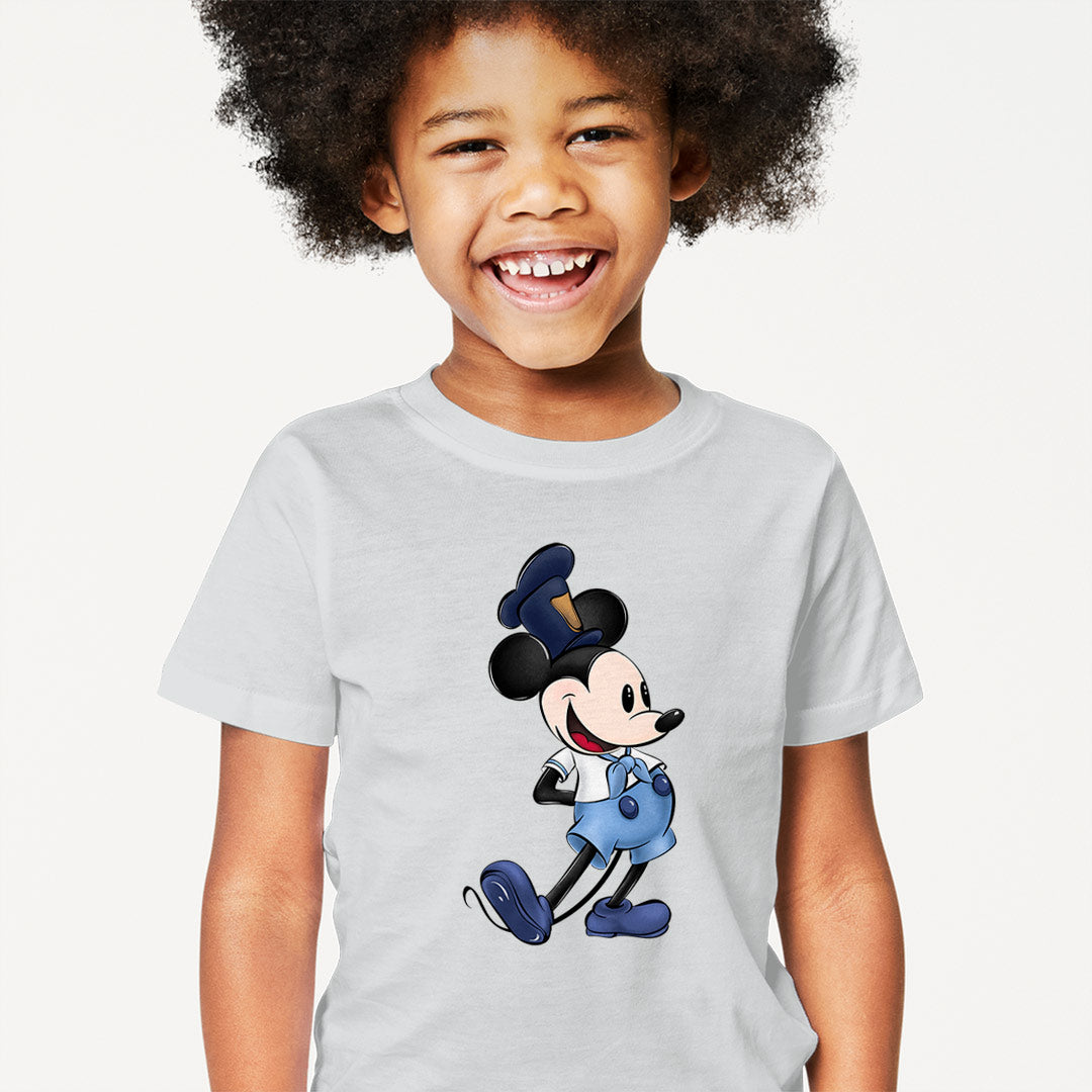 Steamboat Willie Blue Iron on Fabric Heat Transfer DTF-185