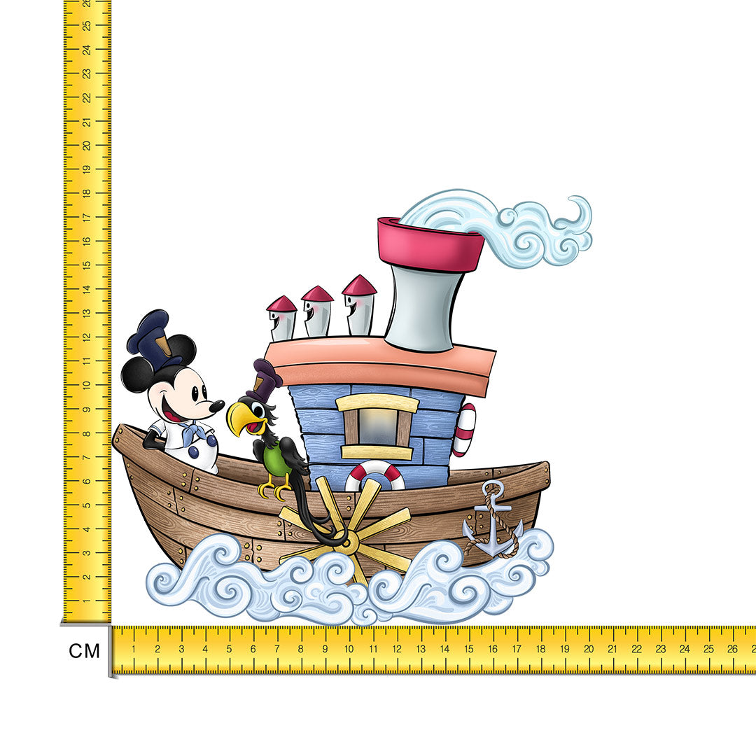 Steamboat Willie Iron on Fabric Heat Transfer DTF-187