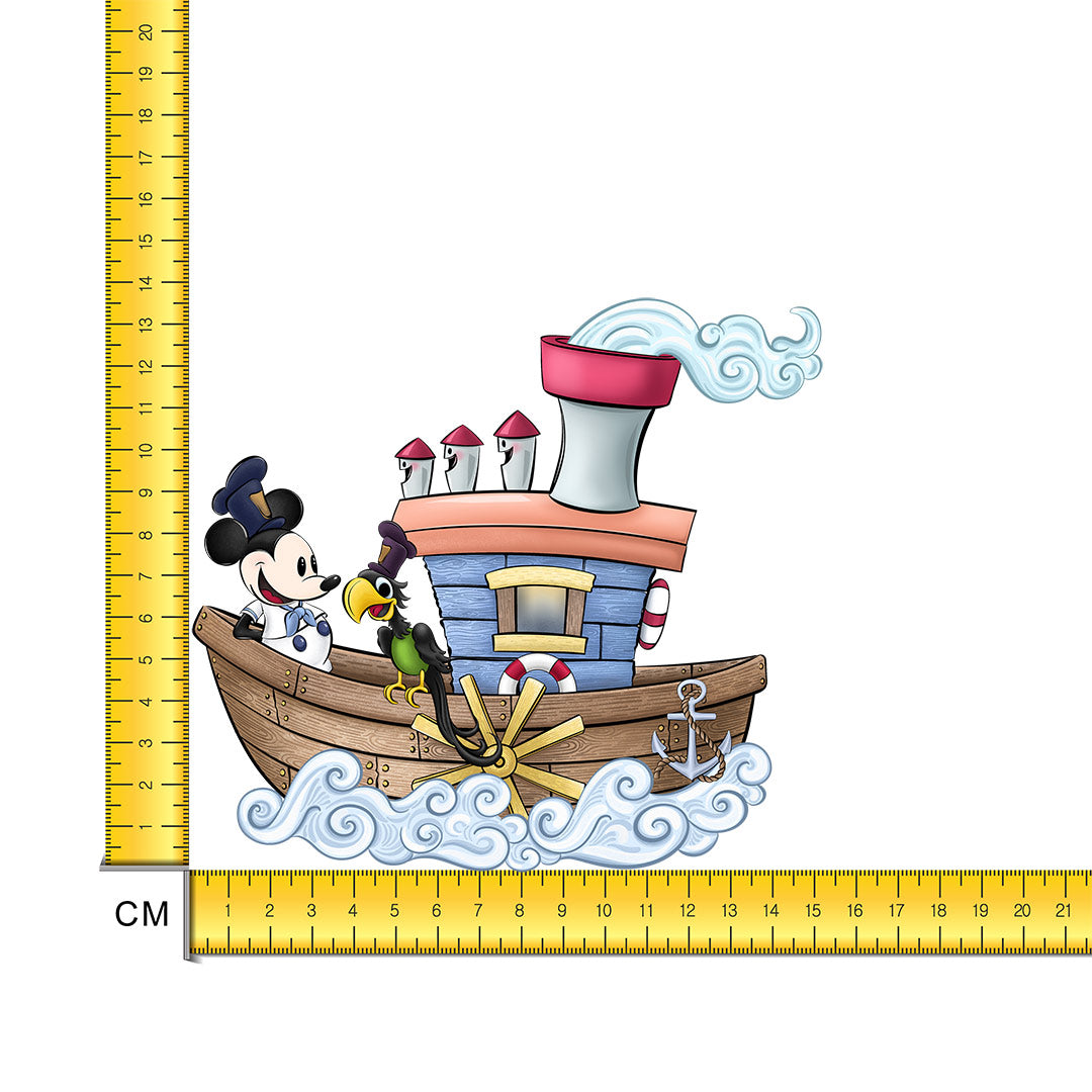 Steamboat Willie Iron on Fabric Heat Transfer DTF-187