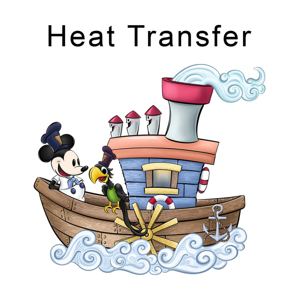 Steamboat Willie Iron on Fabric Heat Transfer DTF-187