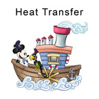Steamboat Willie Iron on Fabric Heat Transfer DTF-187