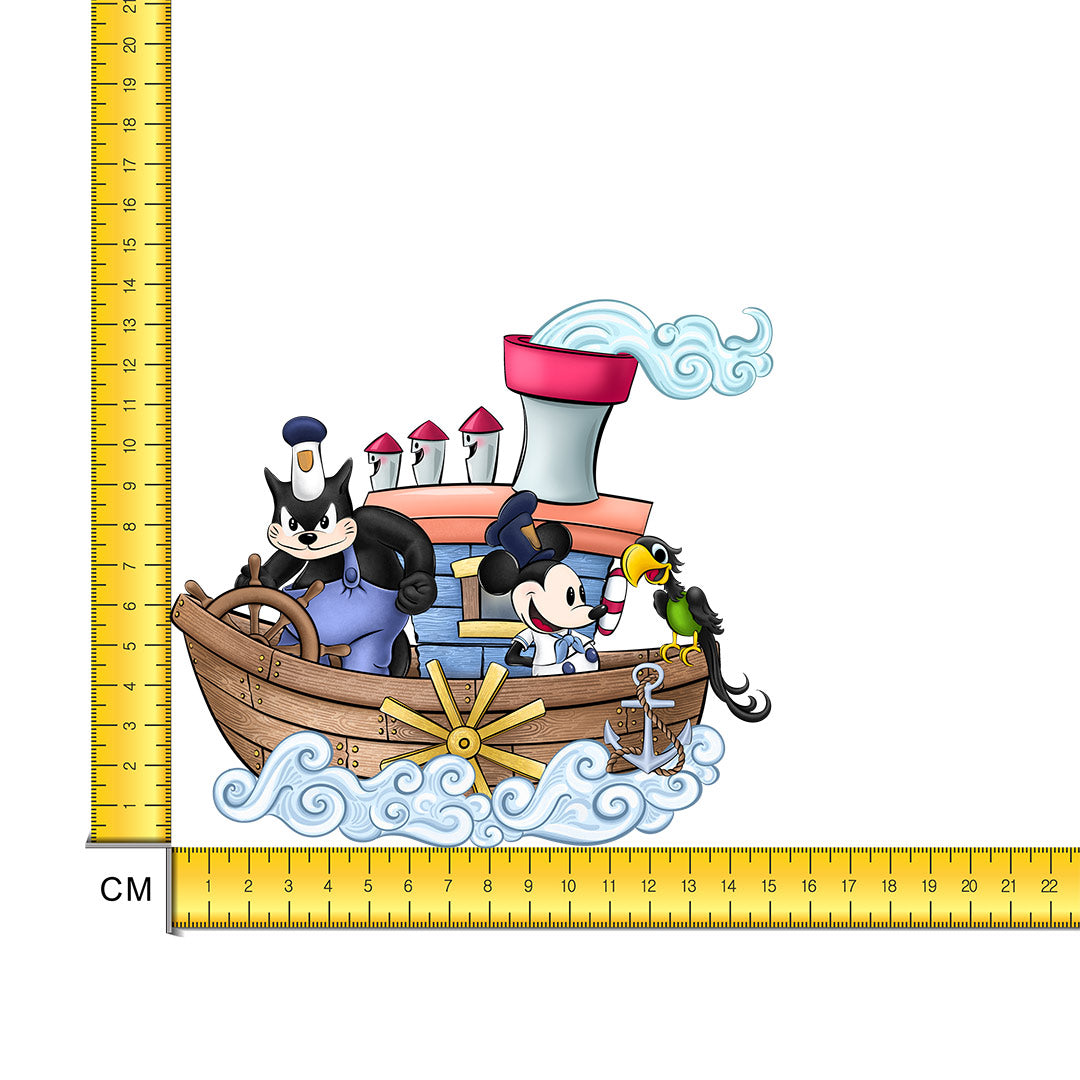 Steamboat Willie Iron on Fabric Heat Transfer DTF-188