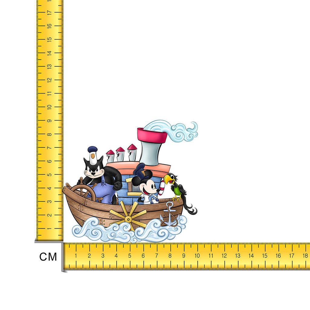 Steamboat Willie Iron on Fabric Heat Transfer DTF-188