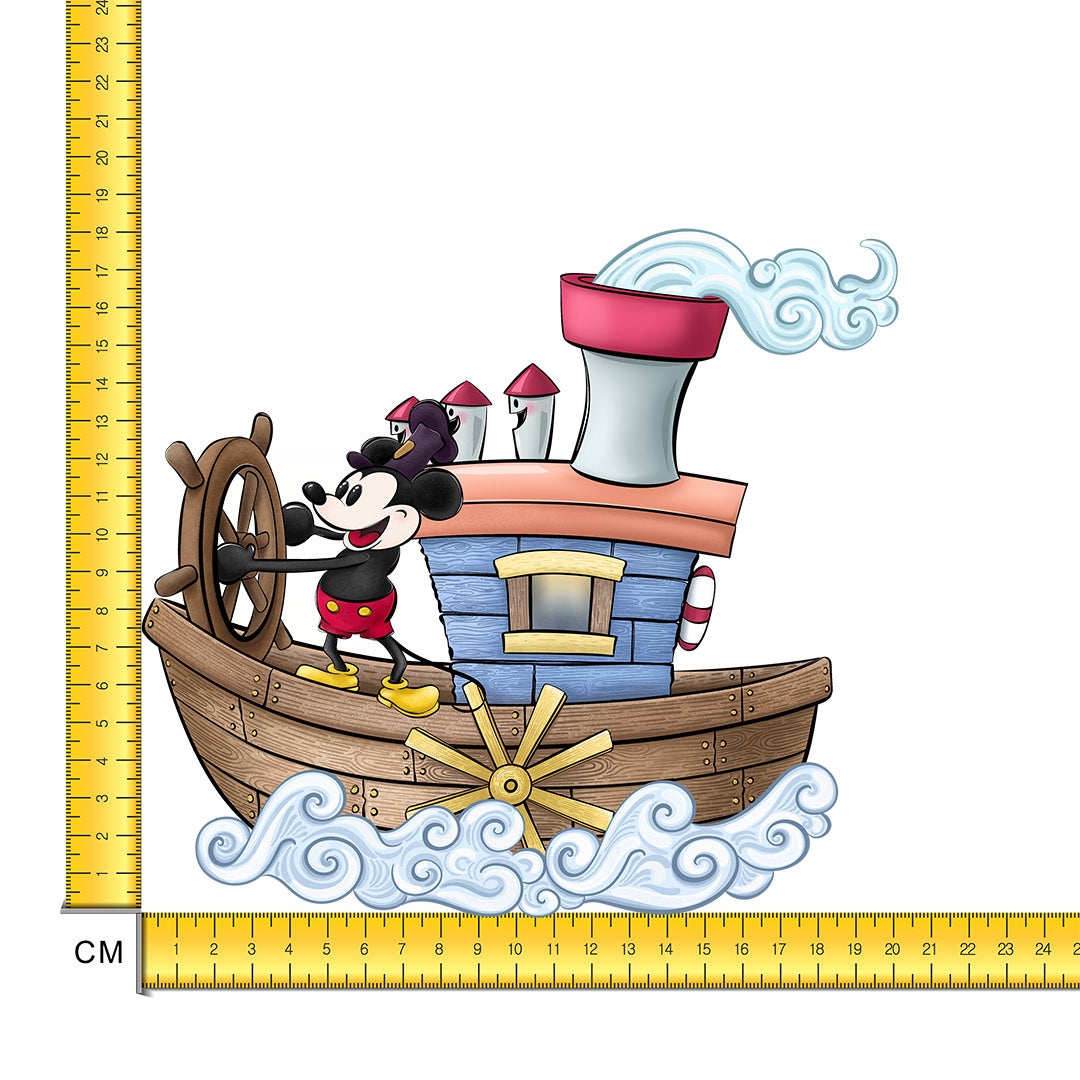 Steamboat Willie Iron on Fabric Heat Transfer DTF-189