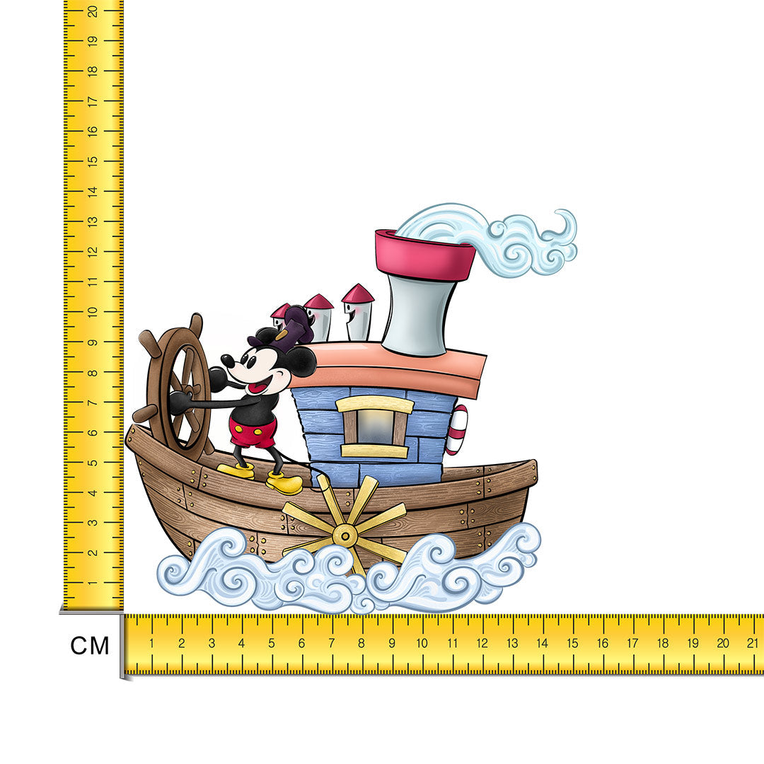 Steamboat Willie Iron on Fabric Heat Transfer DTF-189