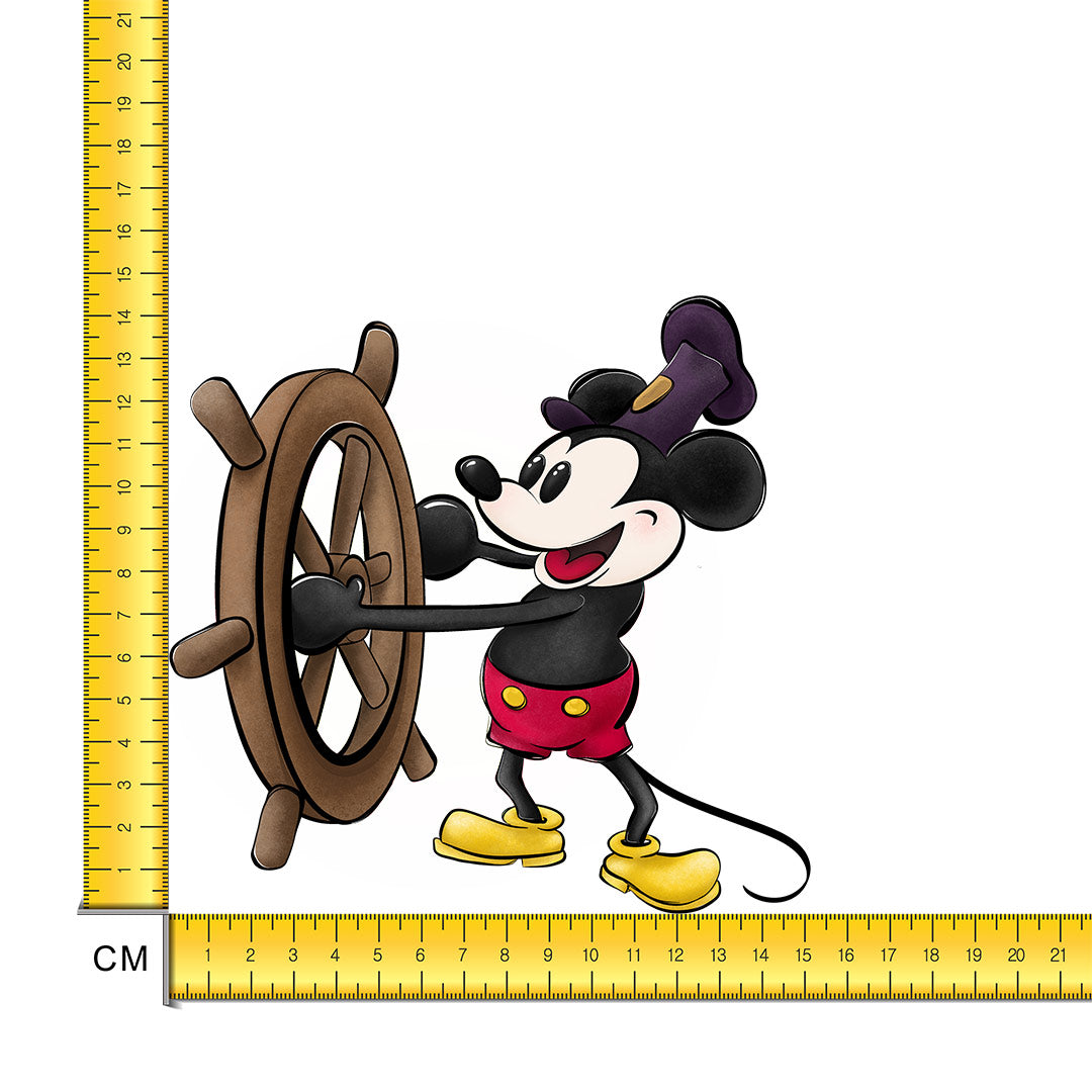 Steamboat Willie Captain Iron on Fabric Heat Transfer DTF-186