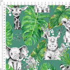 Safari Babies Green Fabric