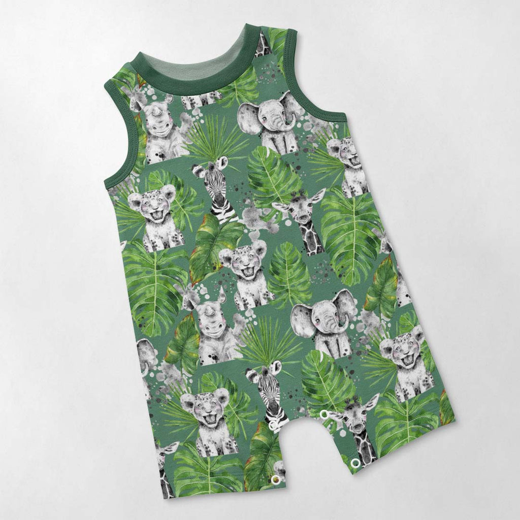 Safari Babies Green Fabric