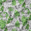 Safari Babies Grey Fabric