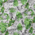 Safari Babies Grey Fabric