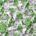 Safari Babies White Fabric