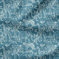 Safari Animals Teal Fabric