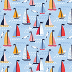 Sailing Boats Fabric