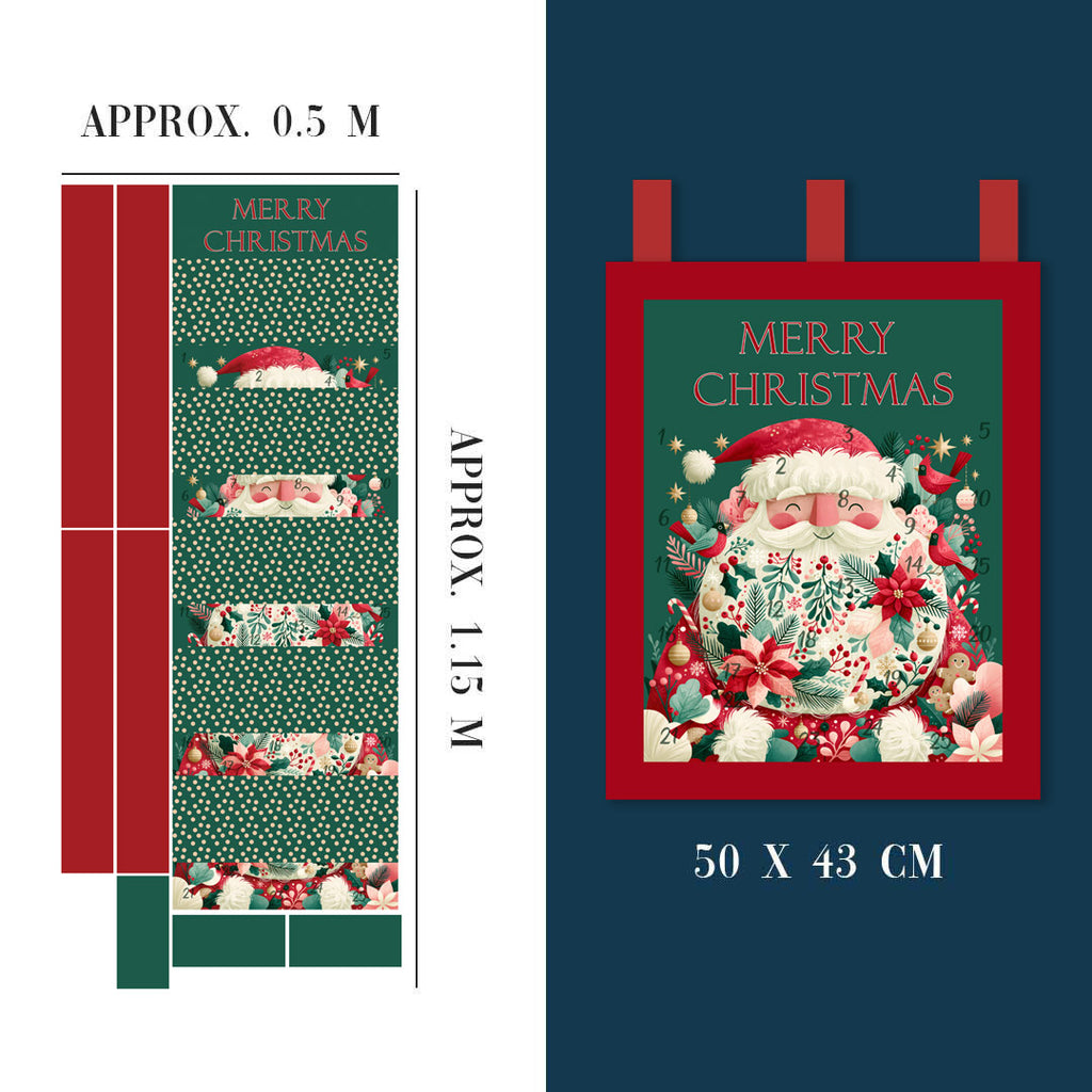 Santa Advent Calendar Panel Set