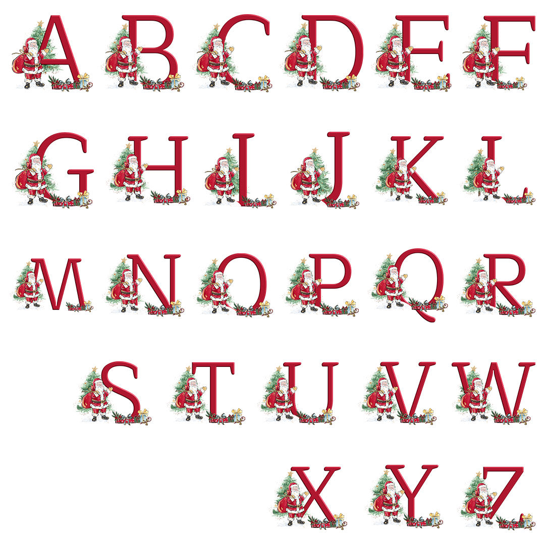 TOTE Santa Claus Letters Fabric Bag Panel