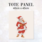 TOTE Santa Sparkle Fabric Bag Panel