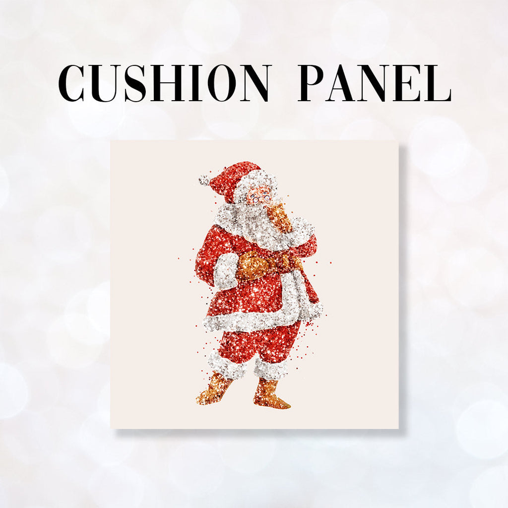 CUSHION Fabric Panel Santa Sparkle