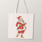 TOTE Santa Sparkle Fabric Bag Panel