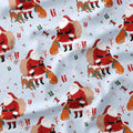Santa and Dogs Fabric