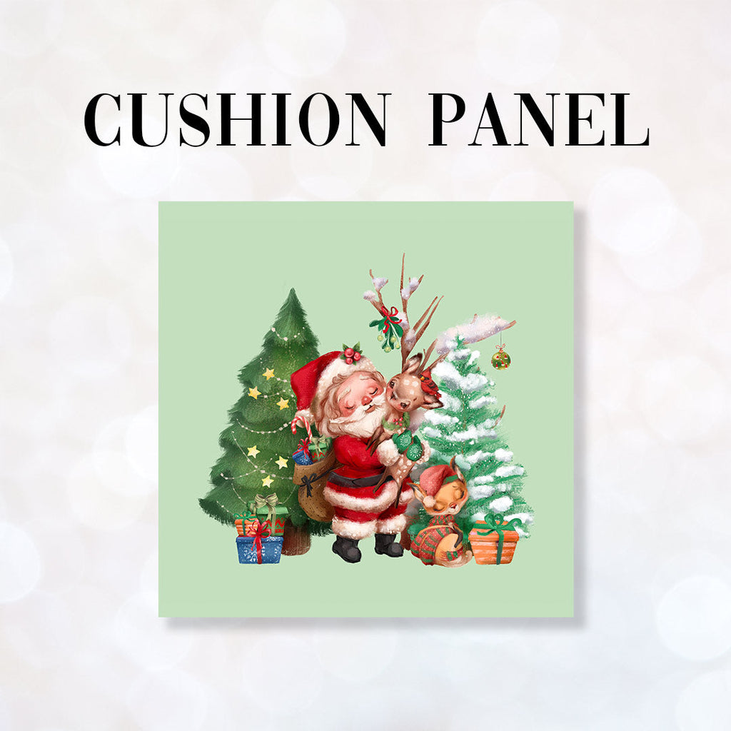 CUSHION Fabric Panel Santa and Friends