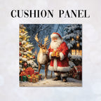 CUSHION Panel Santa and Reindeer CP-810