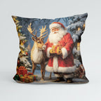 CUSHION Panel Santa and Reindeer CP-810