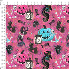 Satly Witches Pink Fabric