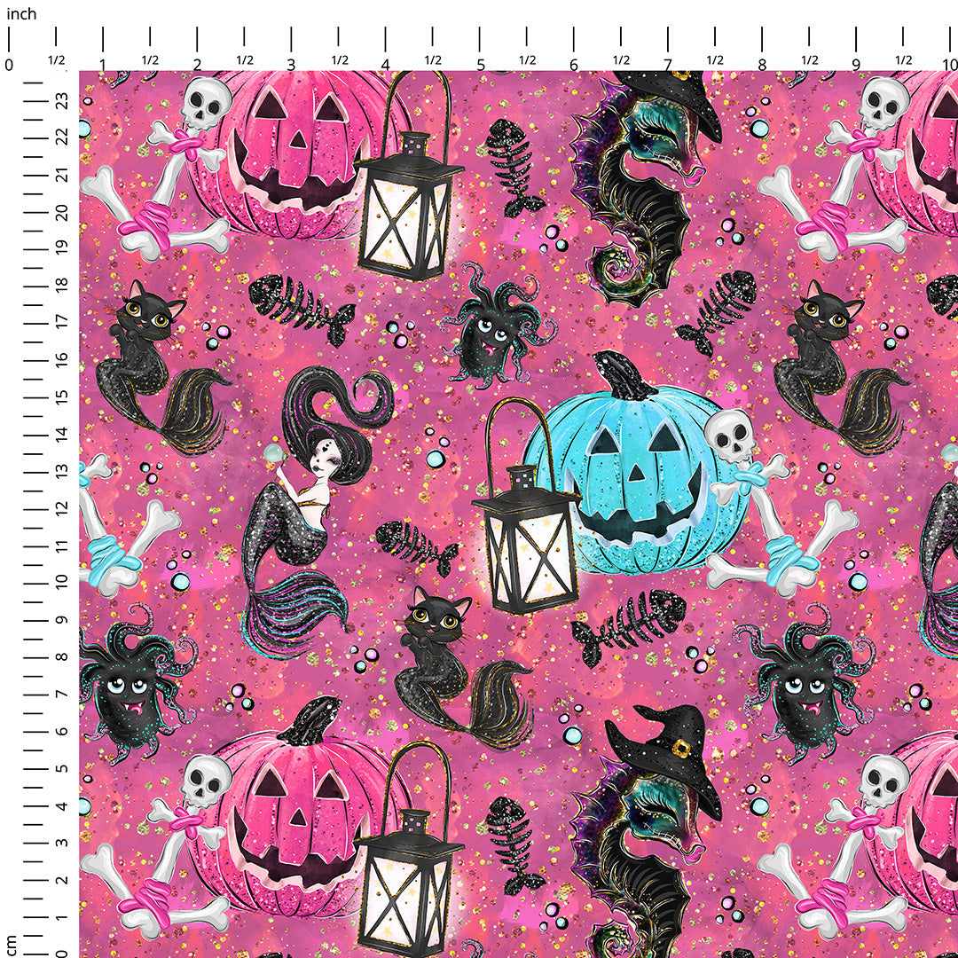 Satly Witches Pink Fabric