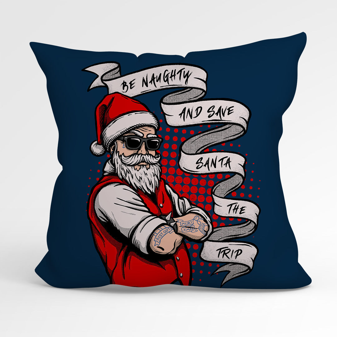 CUSHION Fabric Panel Save Santa The Trip