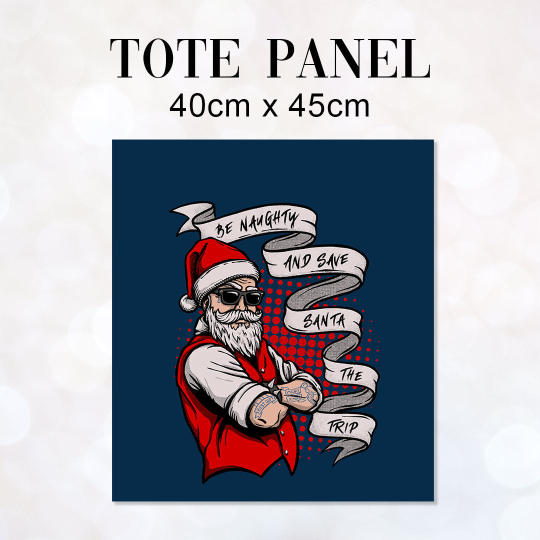 TOTE Save Santa The Trip Fabric Bag Panel