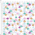 Mermaid Scales White Fabric